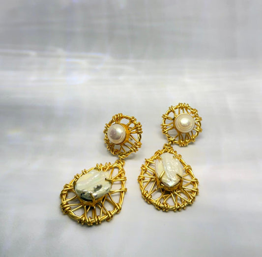 Lush Baroque Pearl Earrings
