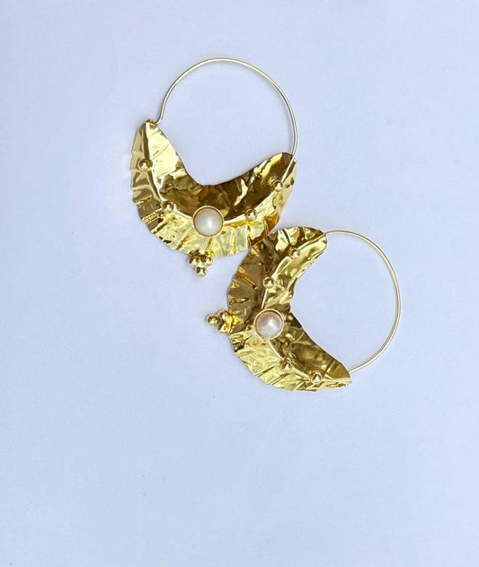 Palm Haven Fresh Water Pearl Earrings