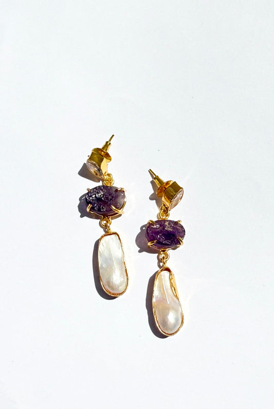 Vineyard Baroque Pearl Earrings