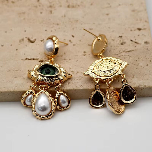 Vibe (Green Eye) Earrings