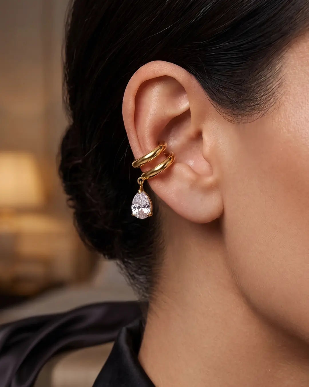 Pristine Ear Cuff Earrings (Pear)