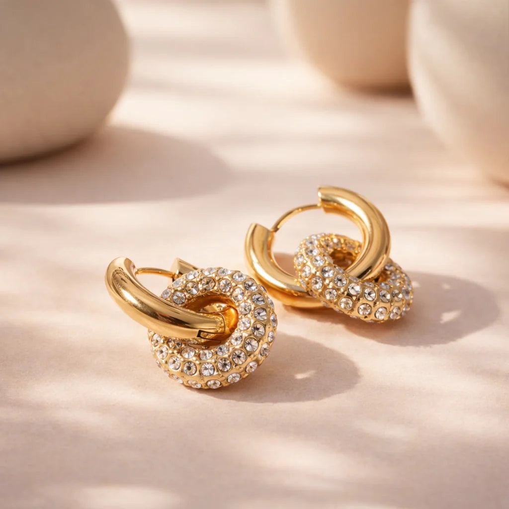 Samantha Studded Hoop Earrings